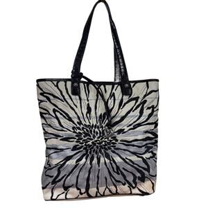 Brighton Marlee Embroidered Wild Garden Coated Canvas Tote Purse Handbag Bag